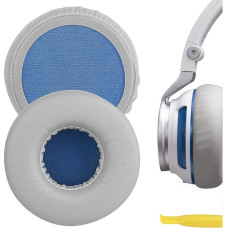 Geekria QuickFit Protein Leather Replacement Ear Pads for JBL Synchros S400BT Headphones Ear Pads, Headset Ear Pads, Ear Cups Repair Parts (Grey)