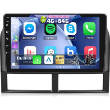 NHOPEEW 4+64G automobilinis radijas Jeep Grand Cherokee WJ 1998-2004 - 9 colių Android automobilinis radijas su Wireless Carplay ir Android Car - Mirror Link 32EQ DSP Split Screen + atbulinės eigos kamera ir mikrofonas
