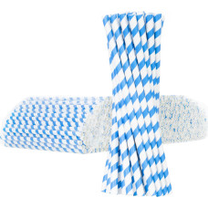 Gsg24 BIO eco-friendly paper straws PAPER STRAWS thick 8/205mm - white and blue 500pcs.