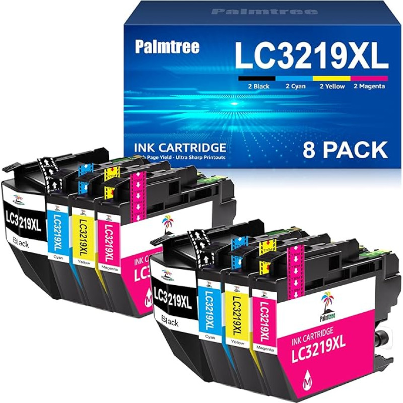 Palmtree LC3219XL LC3219 Printer Cartridges Compatible with Brother LC3219 XL LC 3219XL LC3217 for Brother MFC-J5330DW MFC-J5335DW MFC-J6530DW MFC-J5730DW MFC-J6930DW MFC-J6935DW MFC-J5930DW