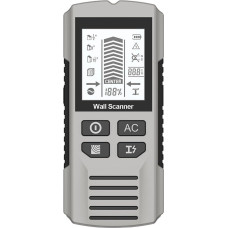 7-in-1 Stud Finder with Built-in Audio Alarm and LCD Display for Accurate Scanning of Walls (Grey)