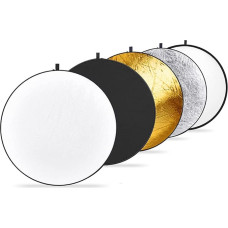 Neewer® 43-inch/110cm 5-in-1 Collapsible Multi-Disc Light Reflector with Bag - Translucent, Silver, Gold, White and Black