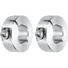 2 Stück Schaftmanschette 18 mm Bohrung Single Split 304 Edelstahl Klemmwellenmanschetten für industrielle Automatisierung Förderbandsysteme