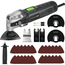 GALAX PRO osciliacinis įrankis osciliatorius 400 W, 6 reguliuojami greičiai, skirti šalinti, grandyti, pjaustyti, poliruoti su 30 priedų