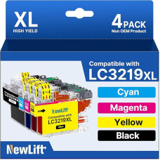 NewLift LC3219XL Cartridges Compatible with Brother LC-3219XL LC3217 LC3219 XL Printer Cartridges for Brother MFC-J5330DW MFC-J5730DW MFC-J5335DW MFC-J6930DW MFC-J6530DW MFC-J5930DW (Pack of 4)