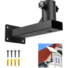 VANROUG L Shaped Wall Bracket Mount, Satellite Dish Wall Mounting Bracket, Antenna Bracket Mount, Small Compact Roof Mount Bracket Ideal for Satellite Dishes