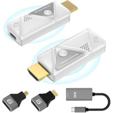 Belaidis HDMI siųstuvas ir imtuvas, HDMI belaidis ilgintuvas, skirtas vaizdo ir garso transliacijai iš nešiojamojo kompiuterio, kompiuterio ir fotoaparato į monitorių, projektorių ir televizorių, 2,4G/5G radijo perdavimas, 
