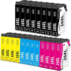 Hookink 16XL 16XL Printer Cartridges Multipack Compatible with Epson 16XL Cartridges for Workforce WF-2760 WF-2630 WF-2510 WF-2660 WF-2750 WF-2650 WF-2540 WF-2530 WF-2520 WF-2010 (Pack of 20)