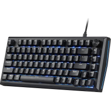 Redragon K687 Kabelgebundene CNC-Gummitastatur, 81-Tasten-mechanische Tastatur mit CNC-Aluminiumplatte, einfach zu bedienender Drehknopf, 5-lagige Geräuschdämpfung, benutzerdefiniert linearer Schalter