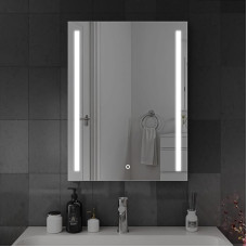 Harper & Harlow Lynx 600 x 800mm LED Illuminated Bathroom Mirror IP44 Adjustable Light Color Memory Function Touch Control Dimmable Anti-Fog Demister Landscape or Portrait