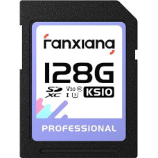 fanxiang 128 GB SDXC UHS-I atminties kortelė V30 95MB/s, 4K ir Full HD vaizdo įrašymas, atspari smūgiams, temperatūrai, vandeniui ir rentgenui