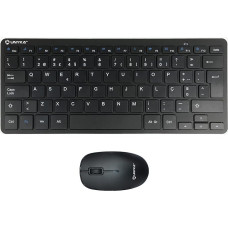 UNYKAch MK288 Pro Nano USB belaidė mini klaviatūra ir pelė 2,4 GHz portugalų kalba 79 klavišai membraniniai 1200 DPI tylus ergonomiškas Windows Mac Android Linux