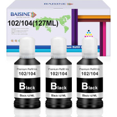 BAISINE 104 Black Ink Compatible with Epson 104 102 Ink for Epson EcoTank ET-2710 ET-2712 ET-2714 ET-2715 ET-2720 ET-2721 ET-2726 ET-2810 ET-2815 ET-2820 ET-2820 ET-2820 ET-2820 ET-28202821 ET-2825 ET