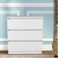 NRG Black 3 Drawer Chest 70 x 40 x 77cm