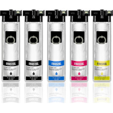 ESMONLINE 5 suderinamų spausdintuvų kasečių rinkinys, skirtas pakeisti Epson T944 T945 Workforce Pro WF-C5210DW WF-C5290DW WF-C5290DW WF-C5290DW BAM WF-C5710DWF WF-C5790DWF WF-C5790DWF T 9451-9454 / T 9441-9445 / C13T945