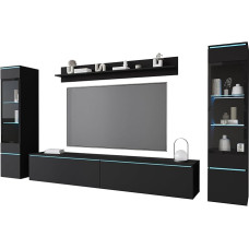 PIASKI Vera II VRB0002 Living Room Furniture Set Optional LED Lighting Living Room Furniture Various Colours (Matte Black Without LED Lighting)