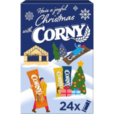 Corny Advent Calendar 2025, Christmas Calendar with 24 Cereal Bars in Different Varieties, Colourful Snack Surprise for Advent, Sweet Gift for Christmas, Holidays and Winter Time