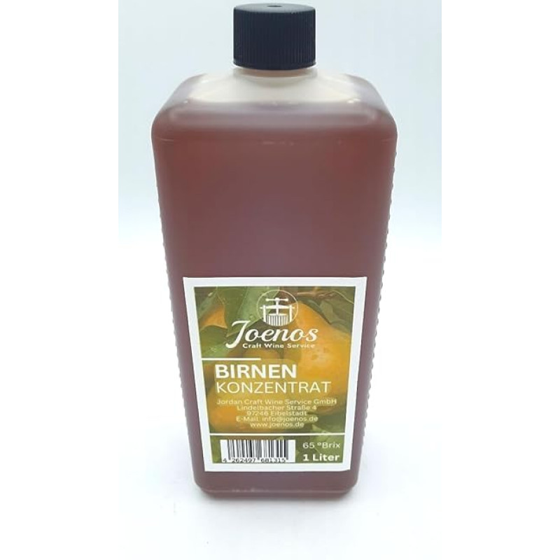 Joenos Birnen Konzentrat für Wein und Speiseeis, 65° Brix, Fruchtsaft Konzentrat, 1 litro flakonas