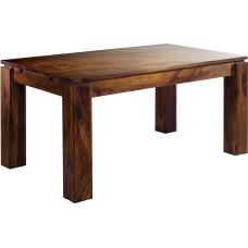 Massivmoebel24.de Metro Life Big#158 Reguliuojamas valgomojo stalas iš medžio masyvo - medaus spalvos, lakuotas, 160-200/240 x 90 cm, kavos staliukas Medžio masyvo stalas