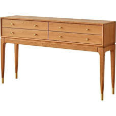 Konsolentisch, Mid-Century Modern Konsolentisch aus Kirschholz mit 4 Schubladen für Eingangsbereich und Wohnzimmertisch