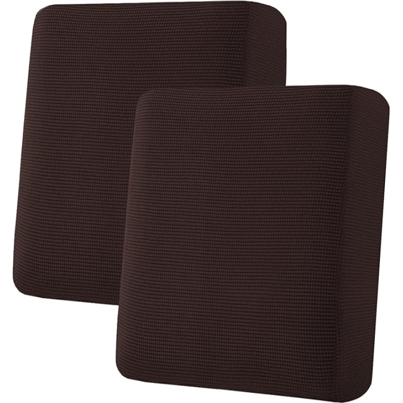 Įtempimo sofos Slipcovers dviejų vietų pagalvėlių dangteliai su žakardo tekstūros Twill audinio aukštos Spandex ne slydimo Slipcover Vienintelis 2 vietų pagalvėlių dangtelis Šokoladinė ruda