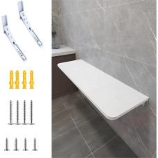 Modernus Klapptisch zur Wandmontage, in DREI Farben erhältlich, Hängeschreibtisch für Waschküche, Zuhause, Küche, Badezimmer (weiß, 120 x 40 cm)