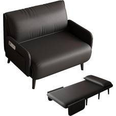 Šiuolaikinė konvertuojama sofa lova su saugykla Vandeniui atspari sulankstoma sofa mažiems butams Stilinga juoda sofa gyvenamajam kambariui 65 cm erdvę taupantis dizainas
