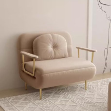 Sulankstoma sofa lova, 3 in 1 daugiafunkcinė tinginio sofa, konvertuojama sofa lova, lova svetainei, miegamajam, išskleidžiama sofa, lengvai taupanti vietą (spalva: šviesiai chaki,