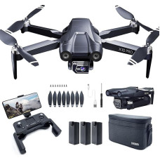 CHUBORY X10 PRO GPS dronas su kamera suaugusiesiems 4K UHD, 90 minučių skrydžio laiko, 1000 metrų valdymo diapazonas, automatinis grįžimas, sekimo režimas, bešepetėlinis variklis, 5G RC kvadrokopteris pradedantiesiems