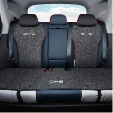 BYD Atto 3 Yuan 2022 2023 2024 Automobilių priekinių ir galinių sėdynių dangteliai Sėdynės apsauga Ledo šilkas Automobilių galinės sėdynės dangtis Neslystantis kvėpuojantis automobilių aksesuarai Navy Blue (Galinės sėdynės pagalvėlė x 1 + atlošas x