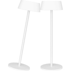 Klighten Dimmable LED Battery Table Lamp Pack of 2 IP65 Waterproof Wireless Touch Metal Aluminium Battery Operated Table Lamp Outdoor Portable Table Lamp Warm White Light White