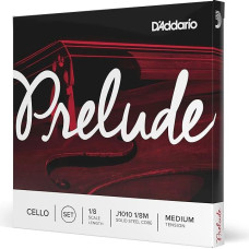 D'Addario Prelude 1/8 skalės vidutinio įtempimo violončelės stygų rinkinys