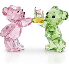Swarovski Kris 5639858 Gimtadienio meškiukai iš įvairių spalvų kristalų, matmenys: 5,9 cm x 3 cm x 4,1 cm