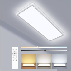 zemty LED panelinė lubų lempa 58 x 20 cm, 32 W 3200 LM lubų šviesa su nuotolinio valdymo pulteliu, reguliuojama, 3000-6000 K dienos šviesos lempa, skirta virtuvei, miegamajam, svetainei