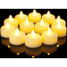 AMAGIC 100 Stück elektrisches gefälschtes Teelicht, helles Flackern für Heimdekoration, flammenlose LED-Teelichter, batteriebetrieben, Kerzen, Muttertag, Geburtstagsparty