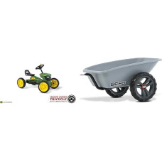 BERG Gokart Buzzy John Deere vaikiška transporto priemonė, pedalinis automobilis, saugus ir stabilus, vaikiškas žaislas, tinkamas 2-5 metų vaikams ir priekabai S (skirtas Berg Buzzy)