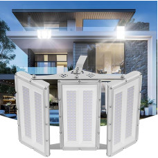 Viugreum Upgrade 300 W LED Spotlight 24000LM Outdoor Spotlight IP65 Outdoor Spotlight 6500 K Floodlight Cool White Spotlight Outdoor Floodlight with 50 cm Cable for Backyard Driveway Garage Hallway
