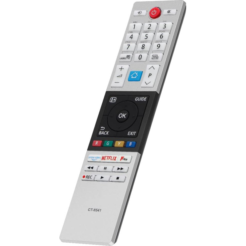 Gvirtue CT-8541 CT8541 30101774 RC42150P Remote Control Compatible with Toshiba UHD Frevieww 2018 2019 Ready HD LCD LED TV with Prime Video Netflix F Play Freevieww Buttons, No Setup Required