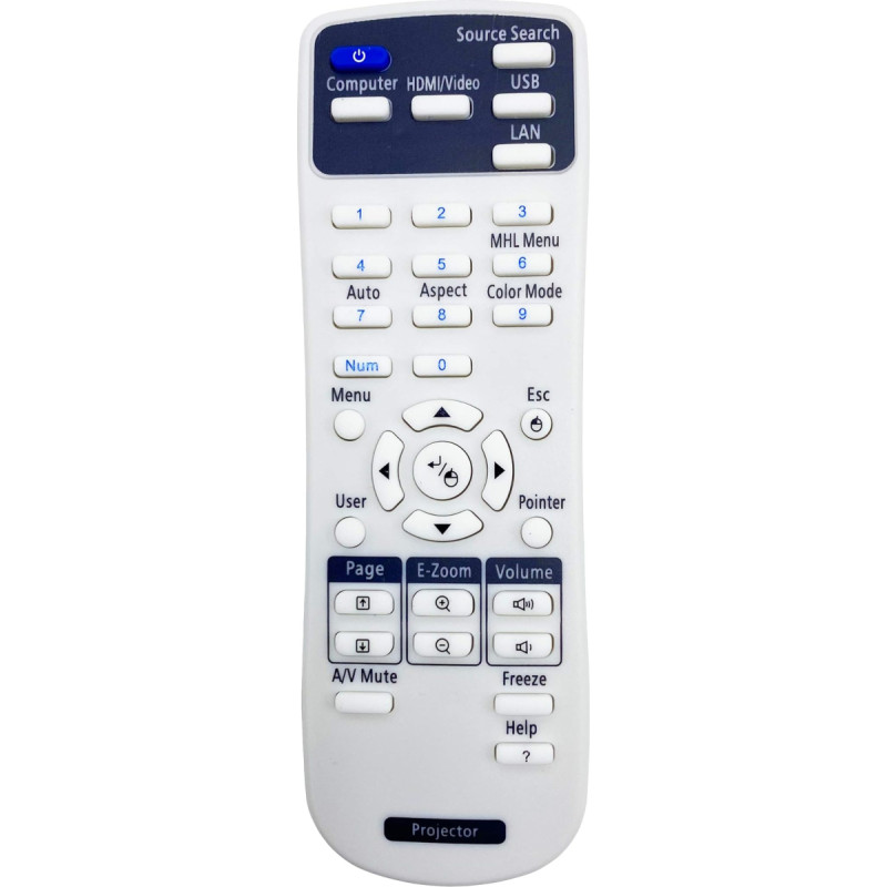 Leankle Remote Control 164880600 for Epson Projectors EB-S04, EB-S130, EB-S300, EB-S31, EB-U04, EB-U130, EB-U32, EB-W04, EB-W130, EB-W31, EB-W32, EB-W420, EB-X04 EEB-X13 0, EB-X300, EB-X31