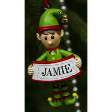 Boxer Gifts Jamie Elf Decoration, Ceramic, Multi-Colour, 8 x 4.5 x 2 cm