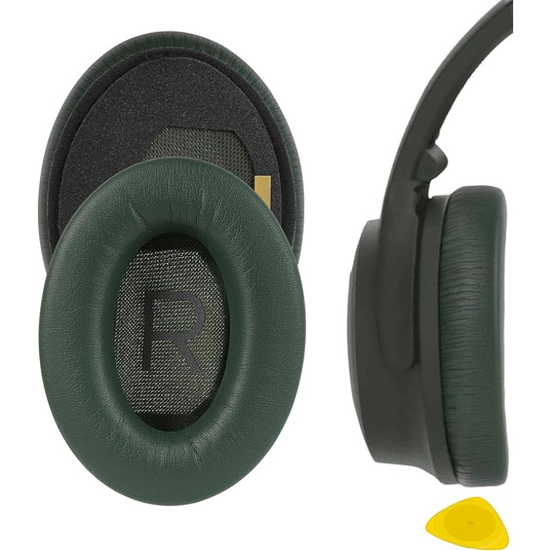 Geekria QuickFit Replacement Ear Pads for Bose QuietComfort, QC45, QC35, QC35 ii, QC25, QC15, QC2, AE2, AE2i, AE2w, SoundTrue, SoundLink AE Ear Pads, Earcup Cover (Cypress Green)