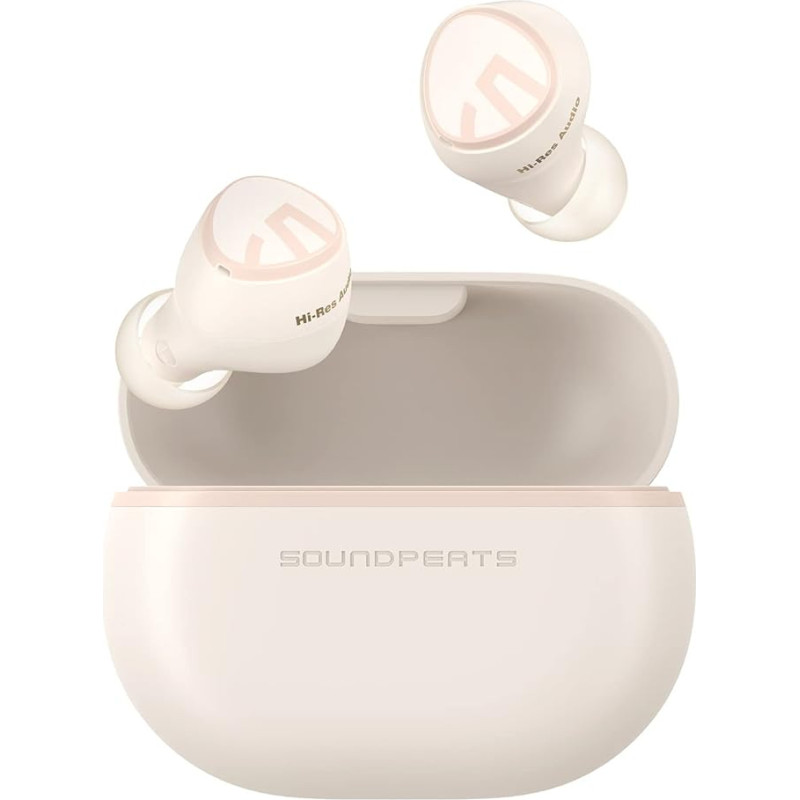 SoundPEATS Mini HS Bluetooth 5.3 Headphones, Hi Res Audio with LDAC Wireless Earbuds, AI Microphone with Noise Cancellation, Multipoint Connection, 36 Hours, HiFi Stereo Sound, Lightweight for Sports,