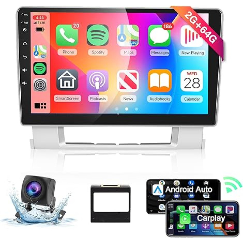 Hodozzy Carplay Android Car Radio for Opel Astra J 2010-2017/Buick Excelle 2010-2014 with Sat Nav, 9 Inch Touchscreen with Mirror Link/WiFi/GPS/RDS/FM/Bluetooth/USB