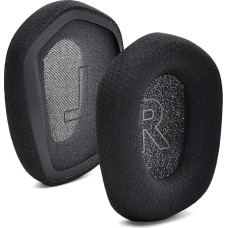 Defean - Fabric and Memory Foam Ear Pads Compatible with Logitech G733 G 733 Lightspeed Wireless Gaming Headset (Black)