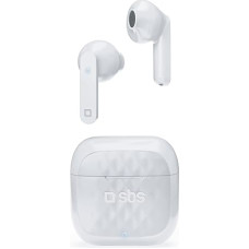 SBS TWS Air Free Wireless Headphones with Multi-Function Touch Control, Charging Dock, Ideal for Music and Calls up to 3.5 Hours in a Row, Includes Headphones - White