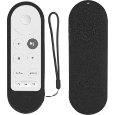 G9N9N Voice Remote Control with Remote Control Case, Replacement for 2020 Google Chromecast 4K Snow GA01409 GA01919 GA01920 GA01920 GA01920 with 2 Popular Shortcut Buttons (Remote Control + Black