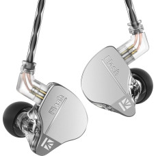 keephifi Kbear IEM Flash 1BA+1DD Headphones HiFi In-Ear Monitor, In-Ear Monitor with CNC Lid, Dynamic Driver 10 mm, Removable Cable (Grey, No Micro)