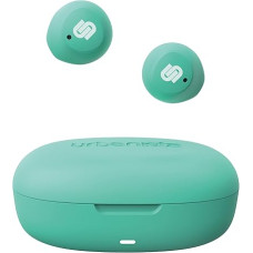 Urbanista Lisbon True Wireless In-Ear Headphones, Bluetooth Headphones Wireless, 27 Hours, Playtime, Small Earbuds with GoFit Wing for Sports, Touch Control and Charging Case, Mint Green