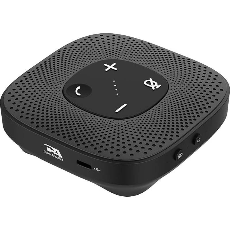 CA Essential Speakerphone - USB and Bluetooth Handsfree Calls, Crystal Clear Sound, 360 Degree Noise Reduction Microphone with 10 Feet Range, 6 Feet Bluetooth Range (SP-2000)