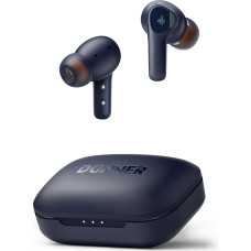 Donner Bluetooth Kopfhörer mit Geräuschunterdrückung, In Ear Kopfhörer kabellos mit 12mm Audiotreiber, intensiver Bass, Noise Cancelling Kopfhörer mit 4 Mikrofone, 32 Std Akku, Bluetooth 5.2 - blau